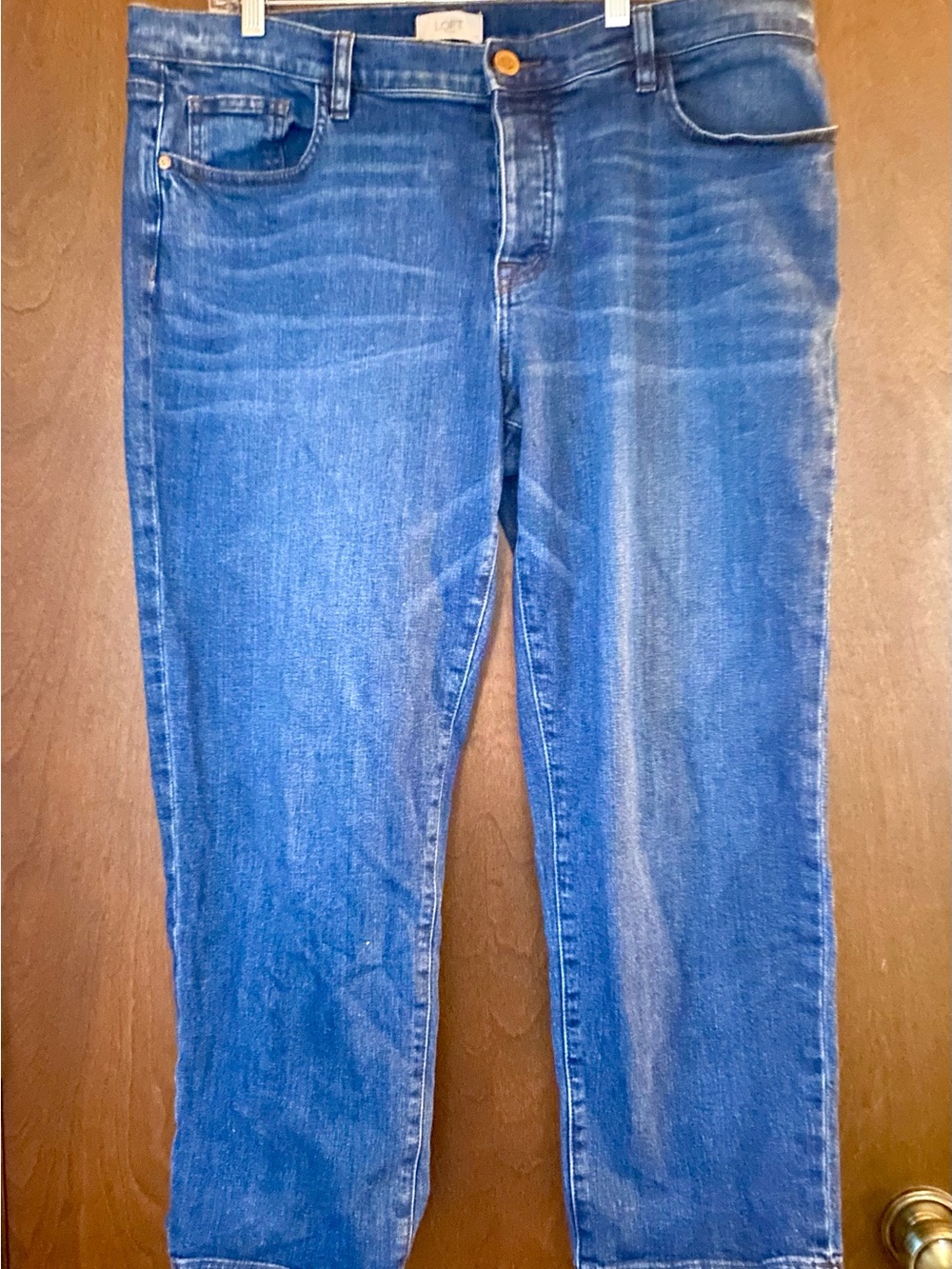 LOFT Blue Straight-Leg Jeans
